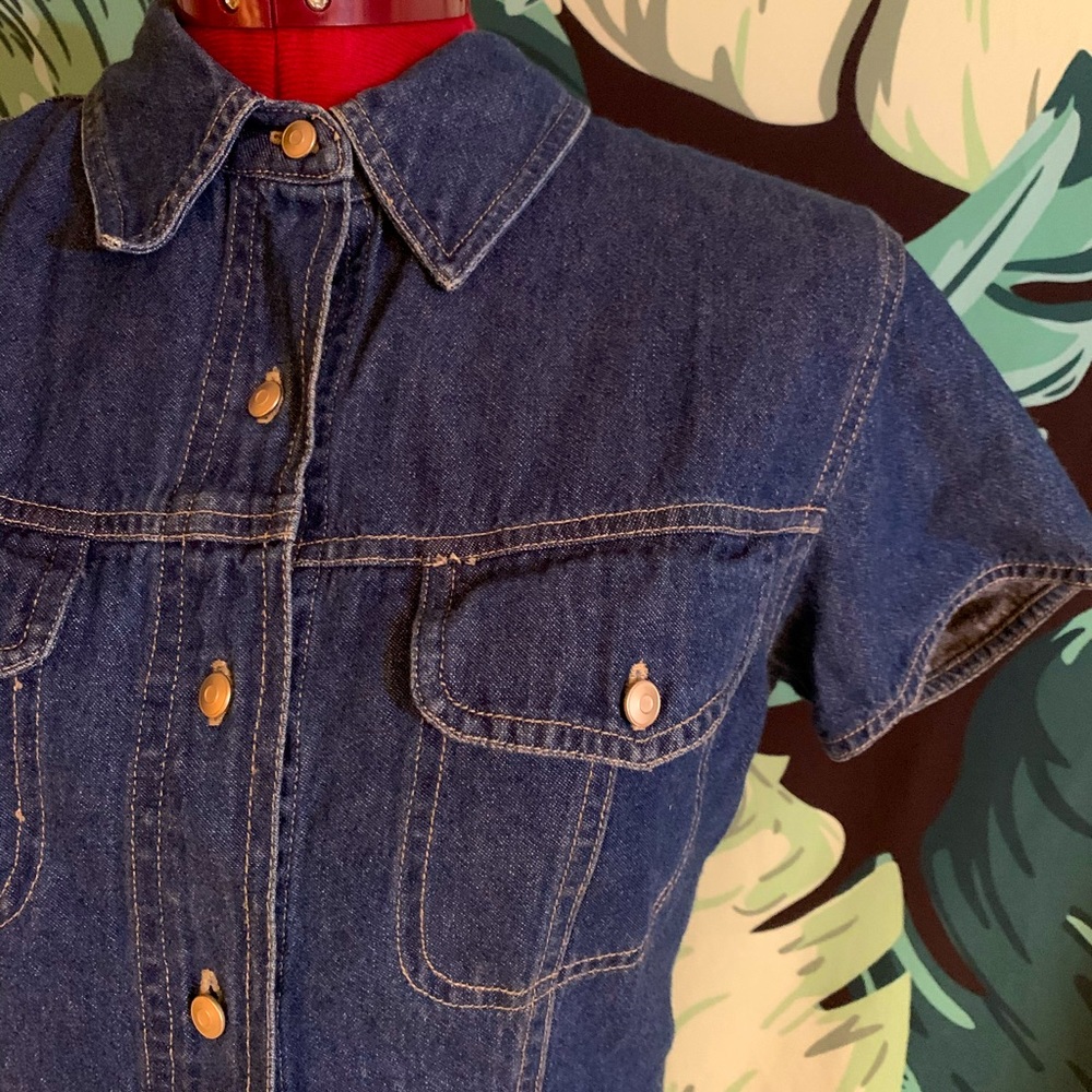 90s Nevada denim blouse